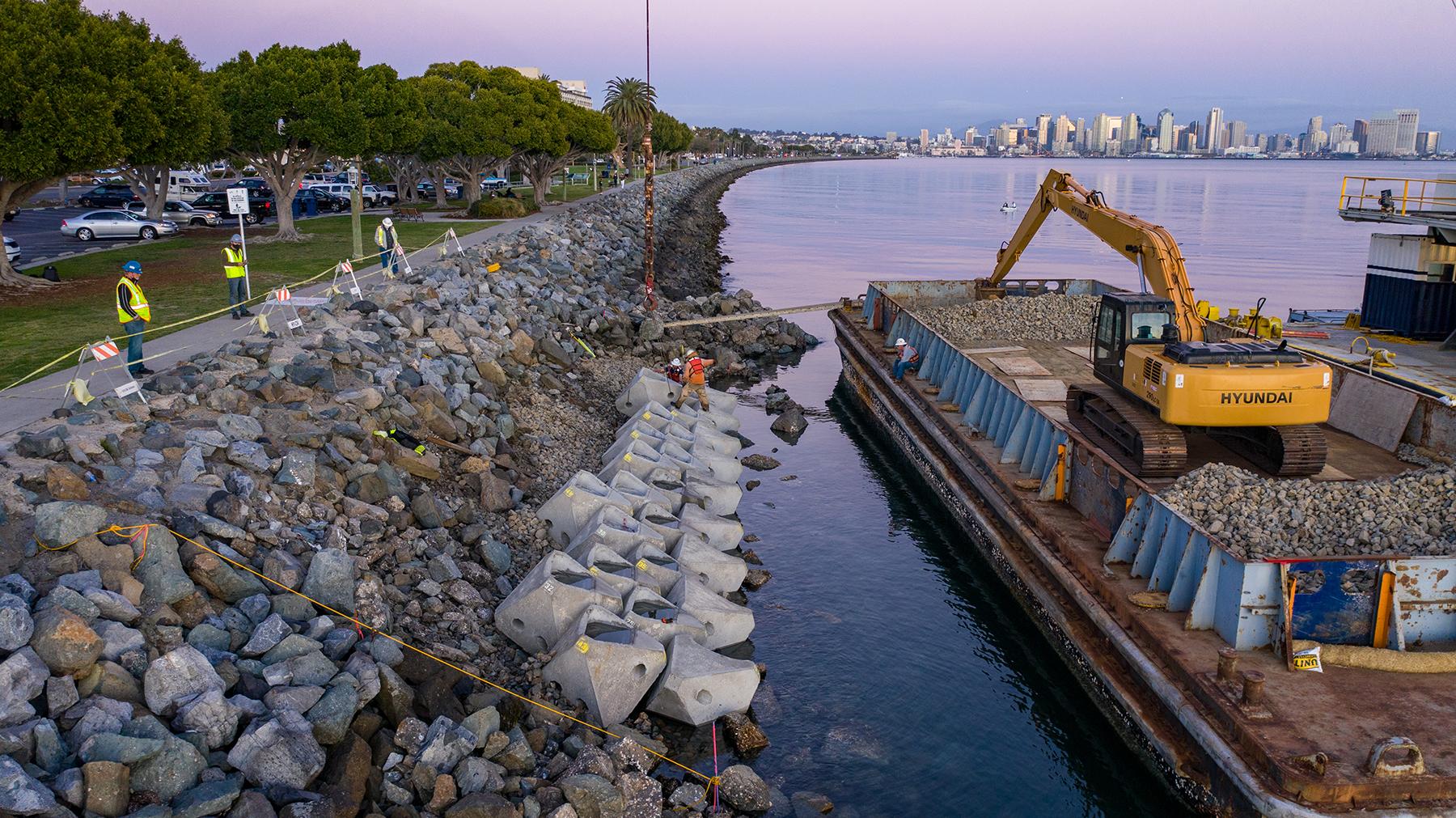 Coastal erosion protection infrastructure, climate adaptation and physical risk