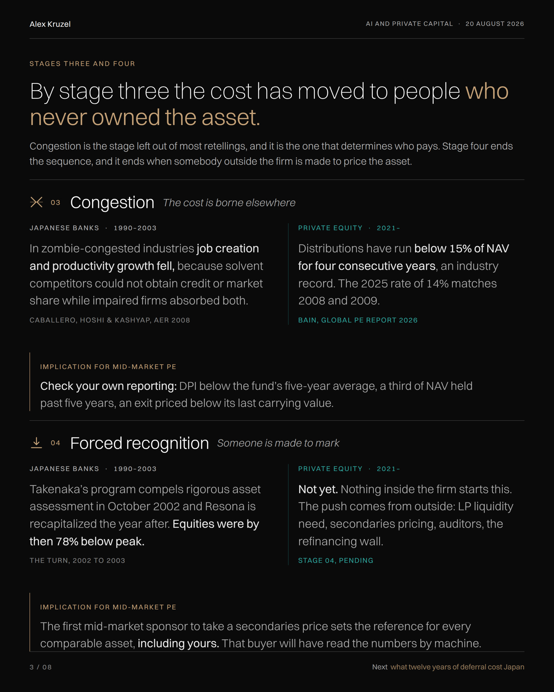Japan’s zombie banks, 1990. American private equity, 2026.: original document page 3 of 8